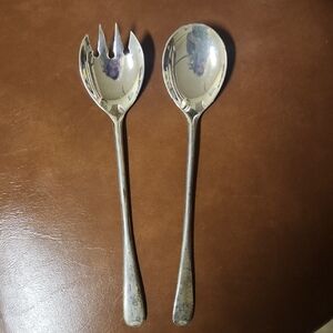 Vintage Silver Plated Italian Salad Serving Set